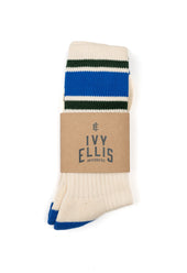 Ivy Ellis The Zorn Men S Crew Length Navy Stripe Socks