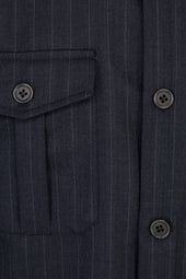 Antonio Shirt In Wool Pinstripe