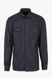 Antonio Shirt in Wool Pinstripe