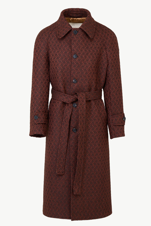 Arturo Coat in Wool Herringbone