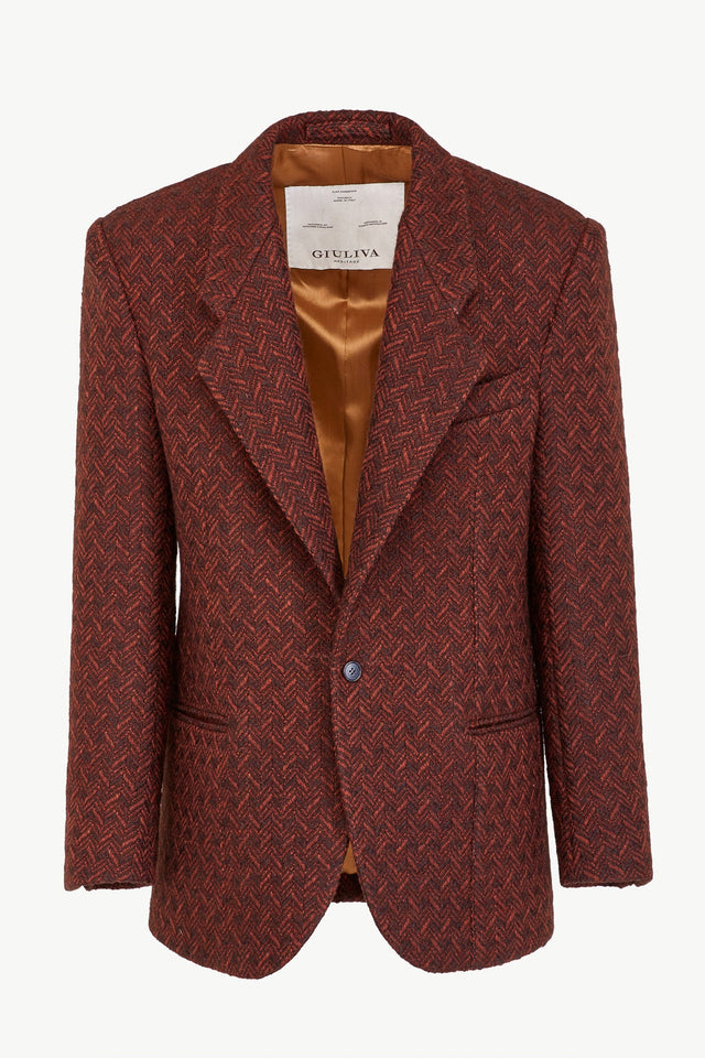 Aston Blazer in Wool Herringbone