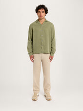 The Long Sleeve Cuban Collar Shirt Washed Tencel Lyocell