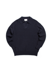 The Open Collar Cashmere Jumper Ink
