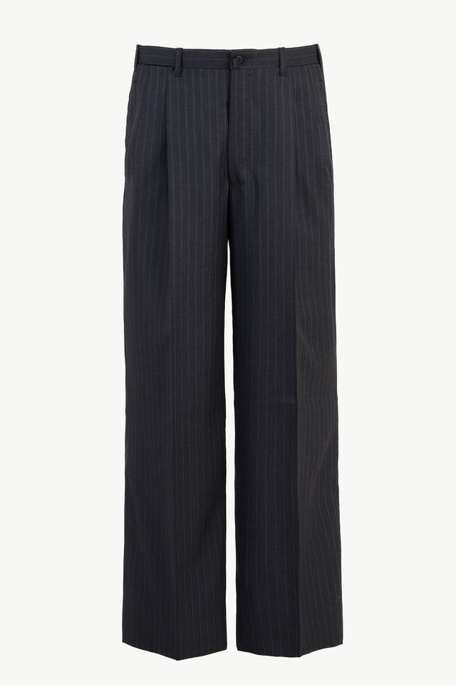 Quinto Trousers in Wool Pinstripe