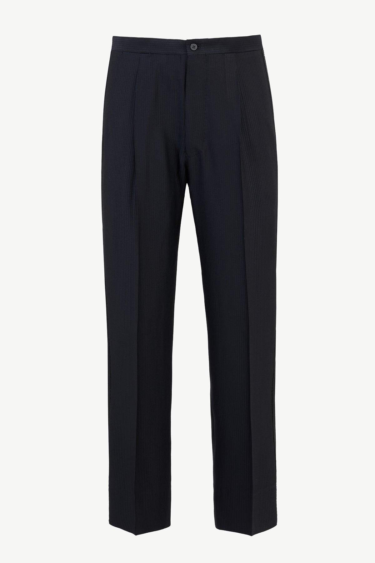 Smoking Trousers In Textured Silk Blend