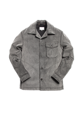 The Stamford Cord Shacket Cobble Grey