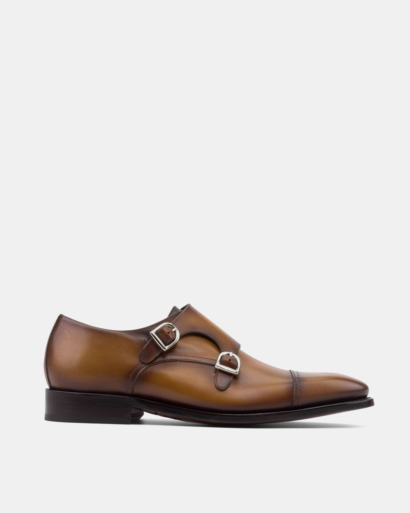 Francis Double Monk Strap With Half Rubber Soles 722