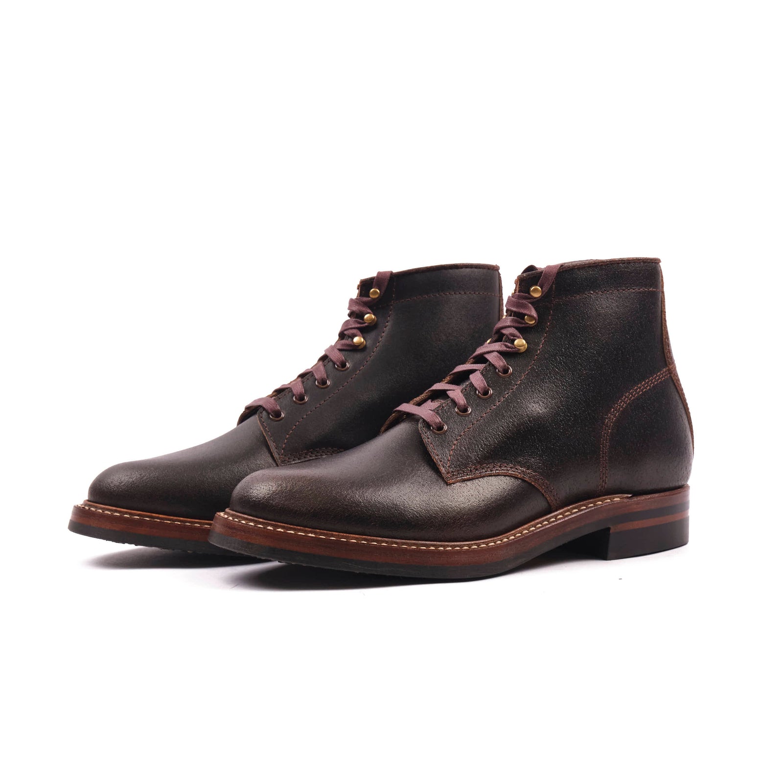 John Lofgren El Capitan Boots Horween Dark Brown Waxed Flesh