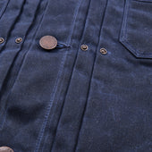 Riders Jacket Waxed Canvas Purple Interior