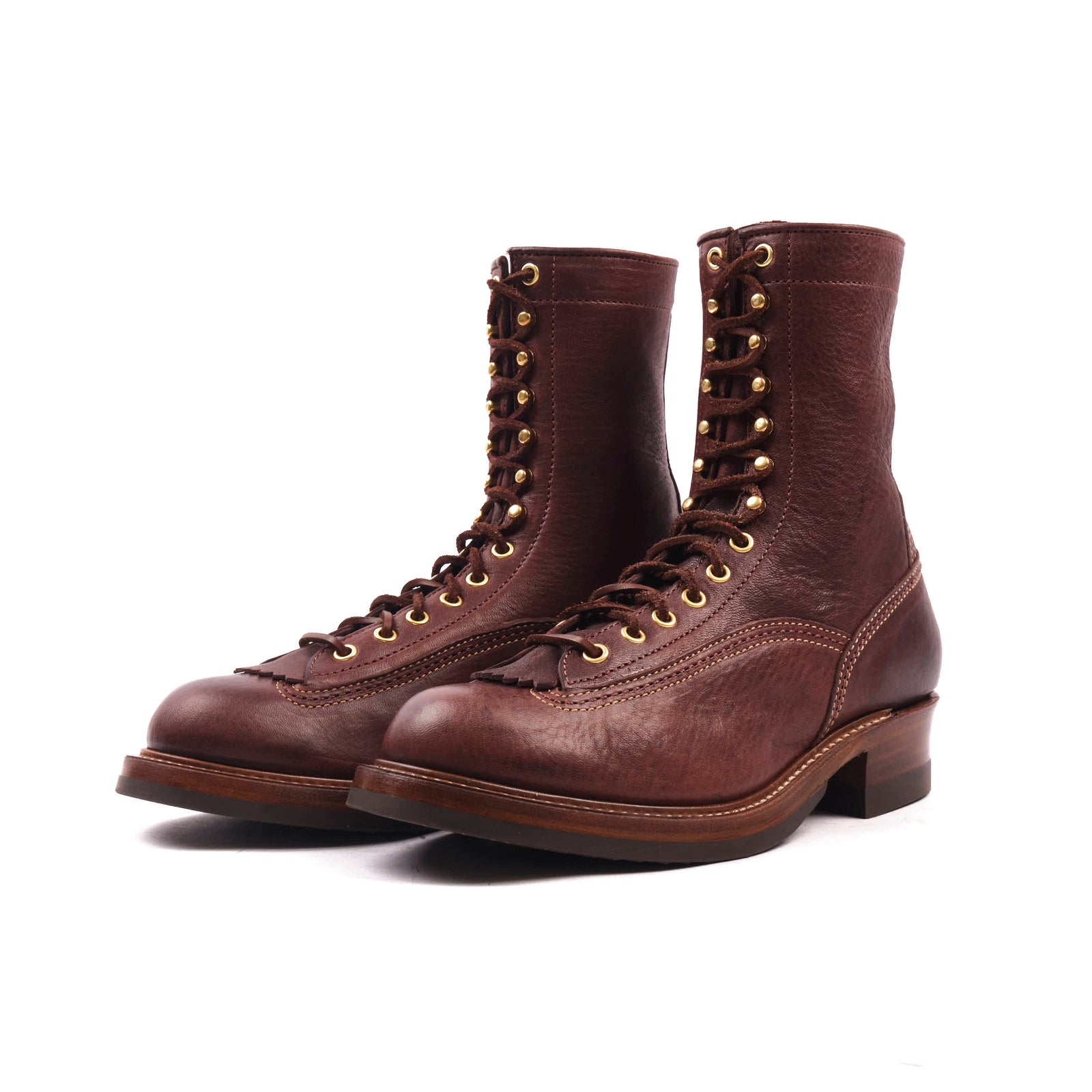 John Lofgren Donkey Puncher 8 Ezo Shika Deerskin Dark Brown