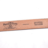 Codina Leather Nos Vintage Brass Buckle Embossed Belt Black