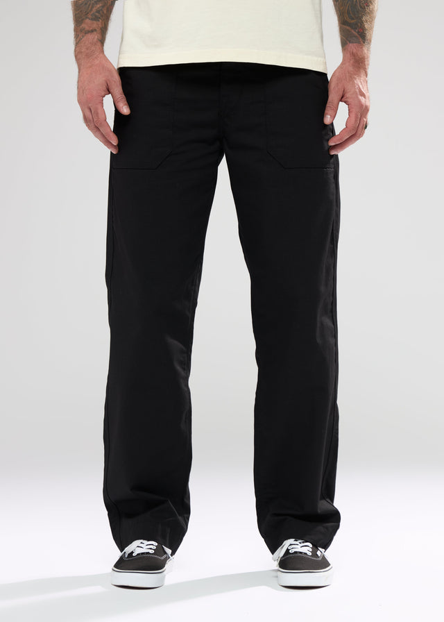 Trench Trousers - Black Ripstop