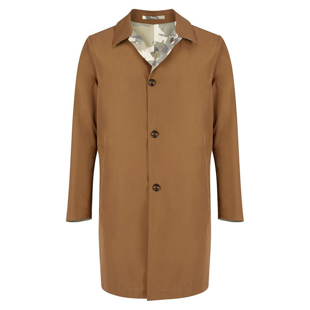 Trench camel reversible camouflage