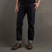 True Straight 21.5oz Dark Gauntlet Heavyweight Selvage Denim
