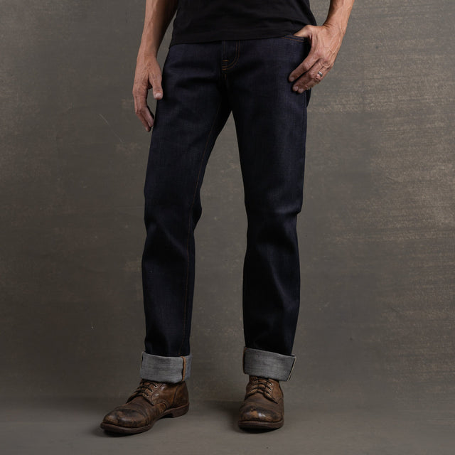 True Straight 21.5oz Dark Gauntlet Heavyweight Selvage Denim