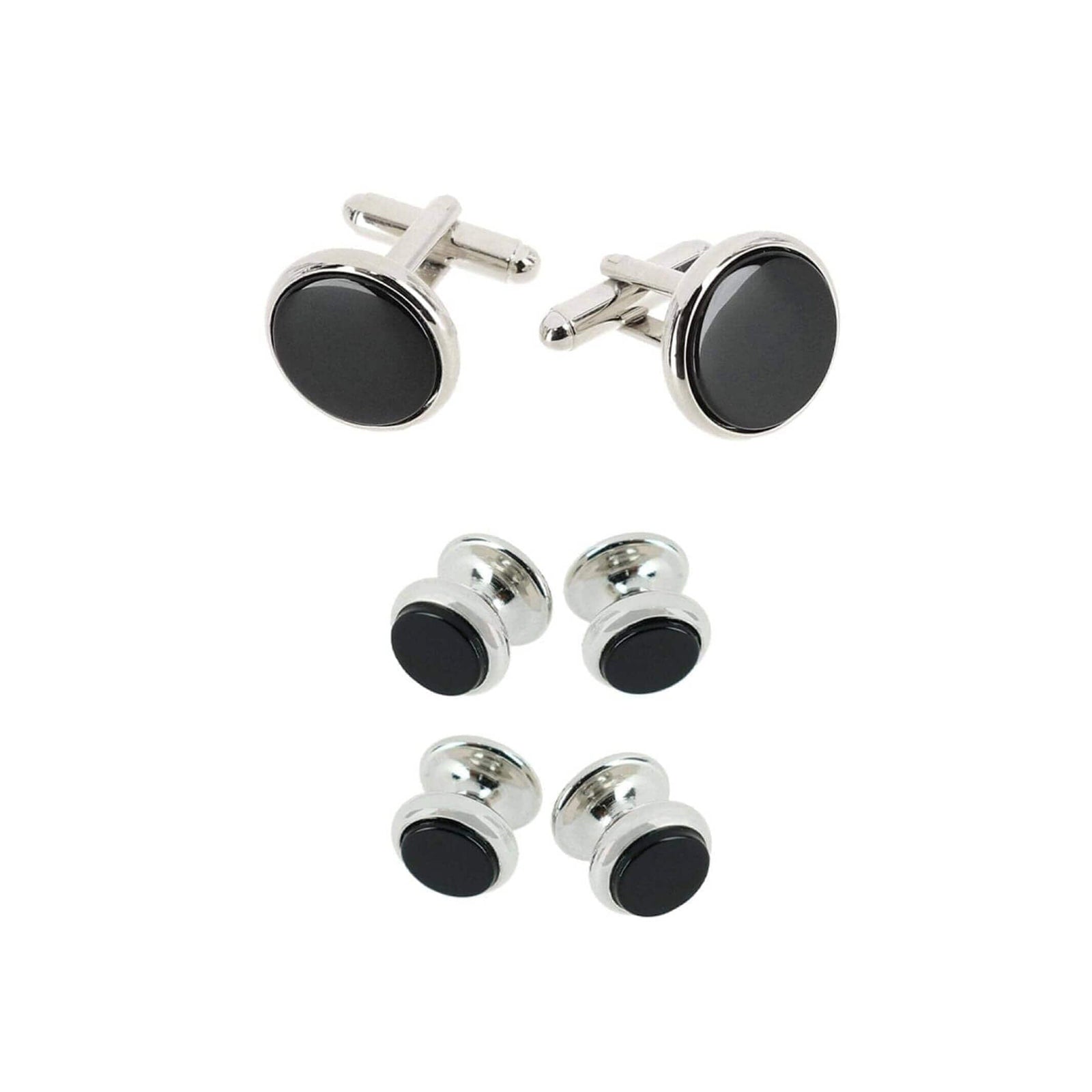 Trafalgar Sutton Genuine Onyx Stud & Cufflinks Formal Set