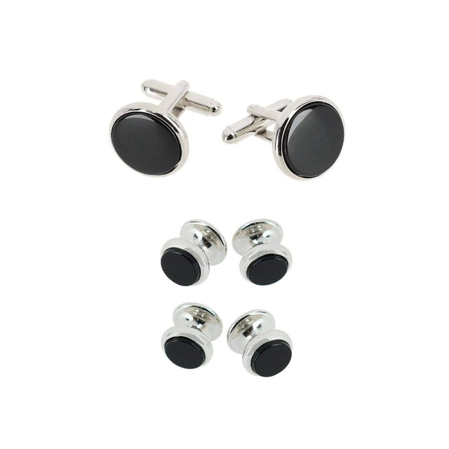 Trafalgar Sutton Genuine Onyx Stud & Cufflinks Formal Set