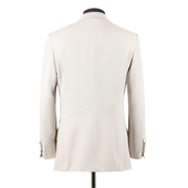 Single Breasted Peak Lapel Suit In Tropical Wool
