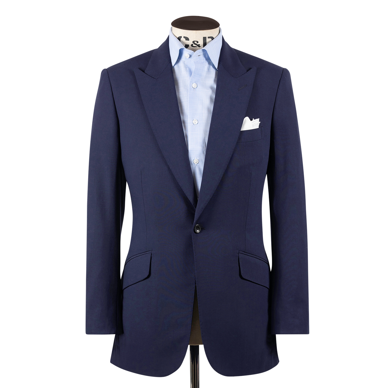 Single Breasted Peak Lapel Suit In Tropical Wool