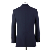Single Breasted Notch Lapel Suit In Blue Tropical Wool