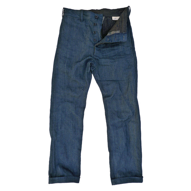 Continental Trousers - NOS Indigo Moss Denim - Warehouse - Last One - Size 28