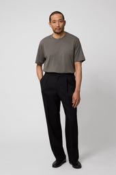 Single Pleat Trouser (Black Tropical Wool)