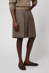 Single Pleat Short Tropical Wool