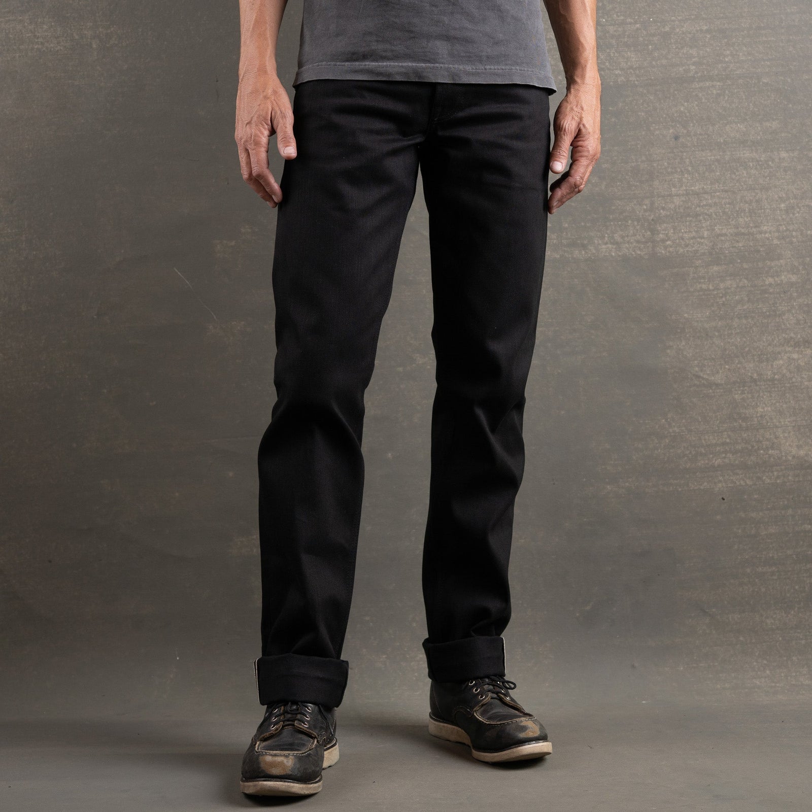 True Straight 14oz Onyx Double Black Selvage Denim