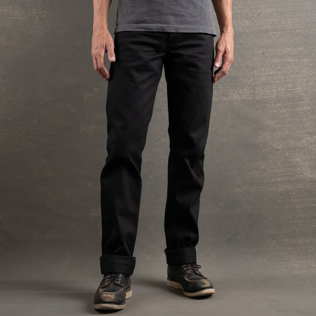 True Straight 14oz Onyx Double Black Selvage Denim