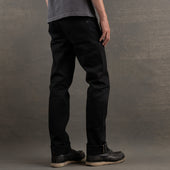 True Straight 14oz Onyx Double Black Selvage Denim