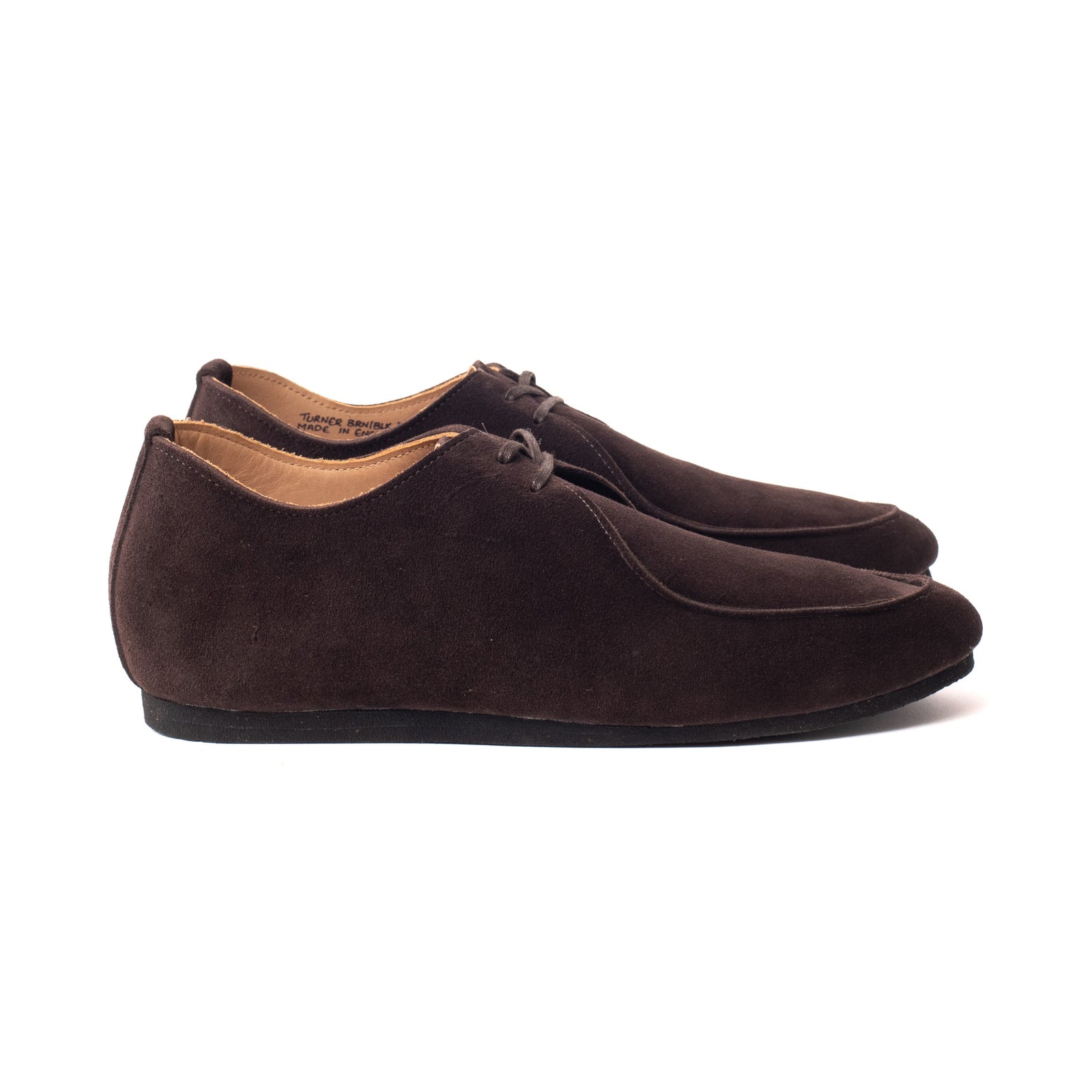 Turner Apron Shoe Brown Janus Calf Suede