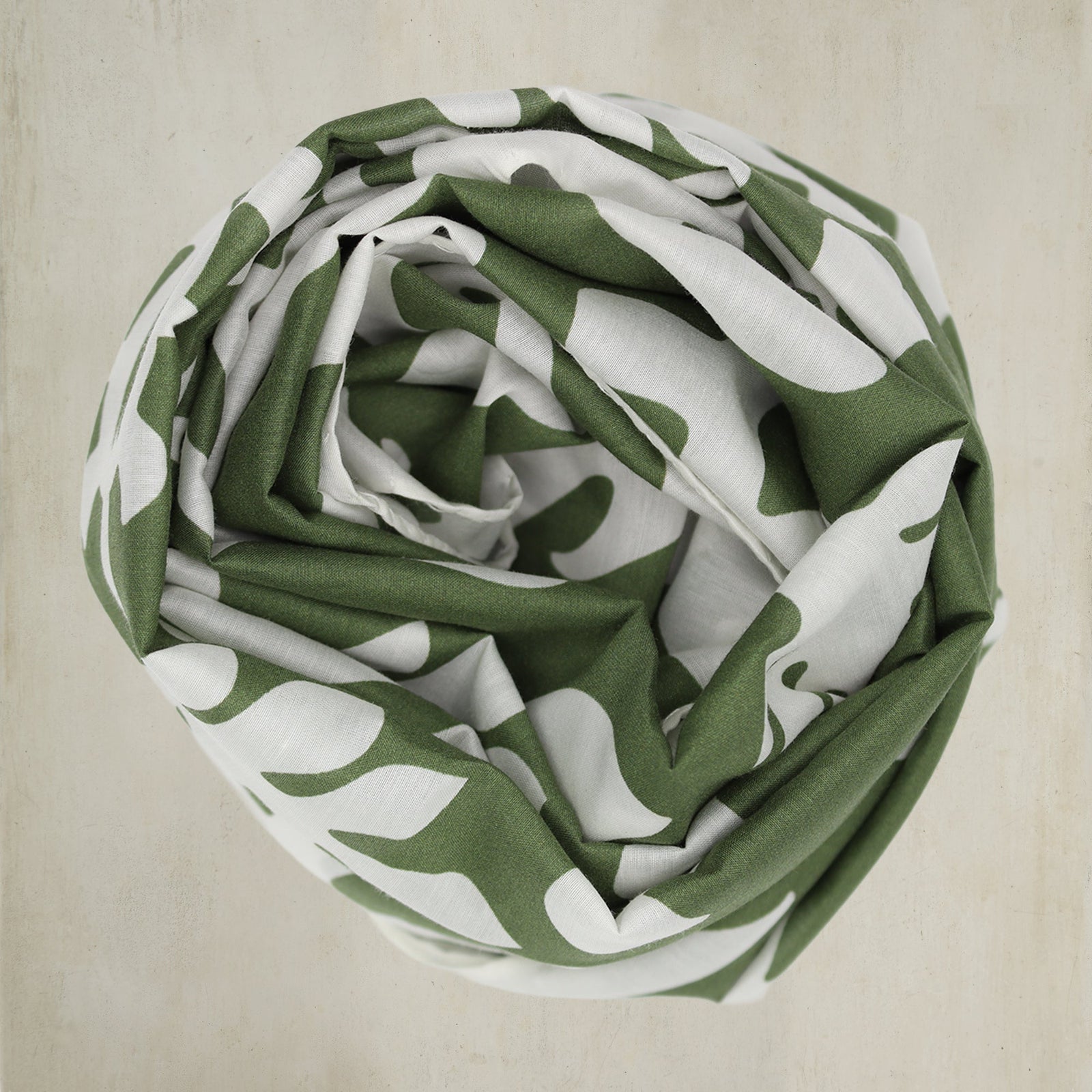 Cotton And Silk Turtle Print Scarf In Green