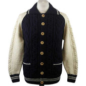Two Tone Lumber Cardigan 100 Pure New Wool