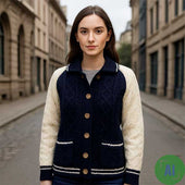 Two Tone Lumber Cardigan 100 Pure New Wool