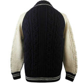 Two Tone Lumber Cardigan 100 Pure New Wool
