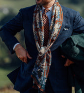 Tiger Printed Wool Silk Scarf