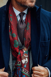 Samurai Printed Wool Silk Scarf