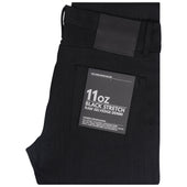UB144 Skinny Fit - 11oz Solid Black Stretch Selvedge Denim
