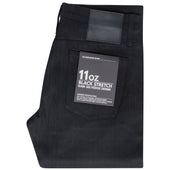 UB244 Tapered Fit - 11oz Solid Black Stretch Selvedge Denim