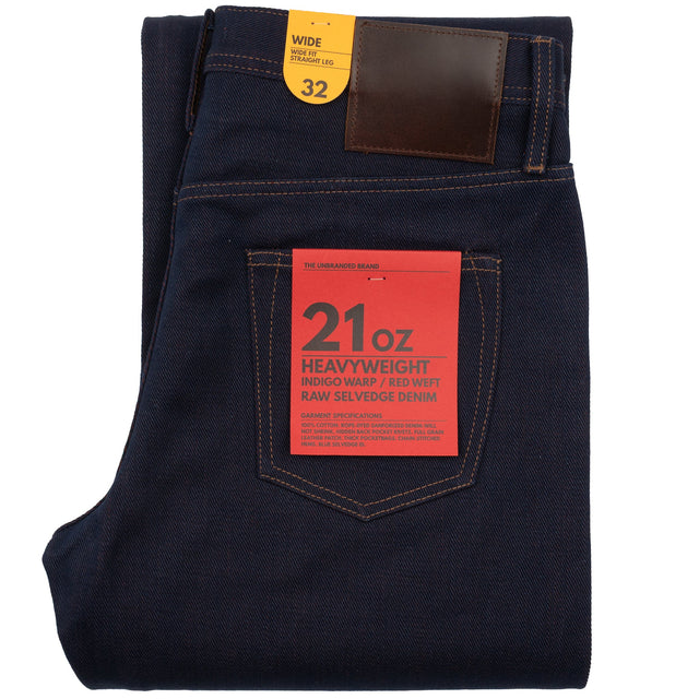 UB791 Wide Fit - 21oz. Heavy Red Weft Selvedge