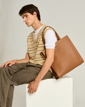 DEERSKIN BROWN TOTE BAG