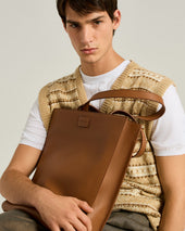 DEERSKIN BROWN TOTE BAG