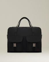 BRIEFCASE WITH LEATHER INSERTS