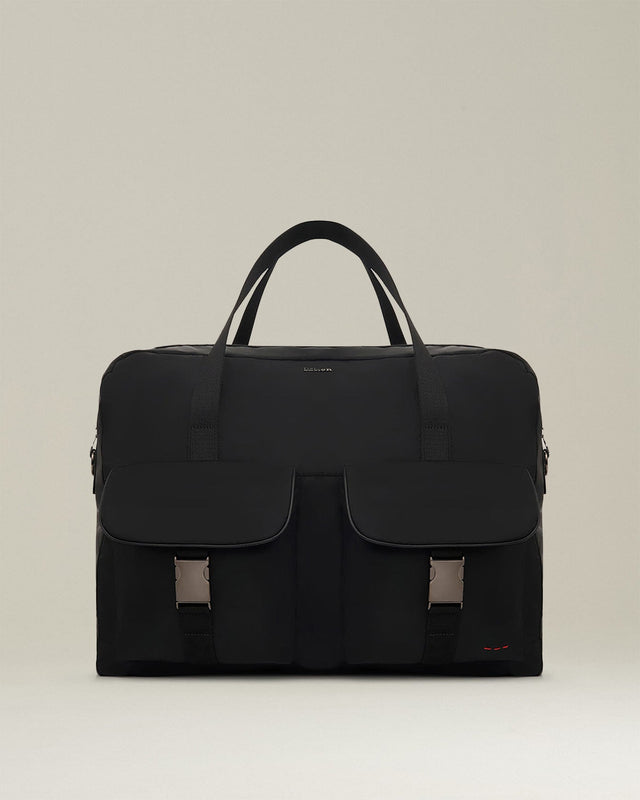 BRIEFCASE WITH LEATHER INSERTS