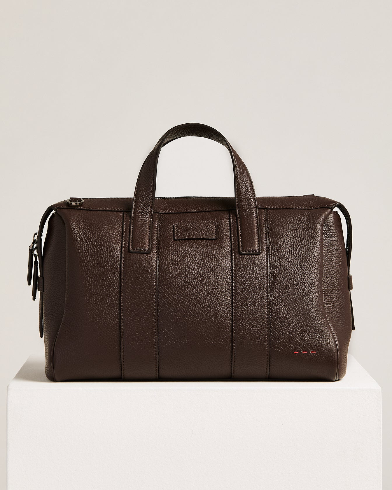 Dark Brown Stag Leather Travel Bag