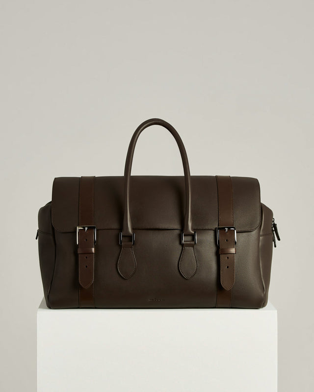 WEEKEND HOLDALL DARK BROWN CALFSKIN