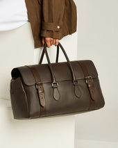 WEEKEND HOLDALL DARK BROWN CALFSKIN