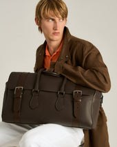 WEEKEND HOLDALL DARK BROWN CALFSKIN