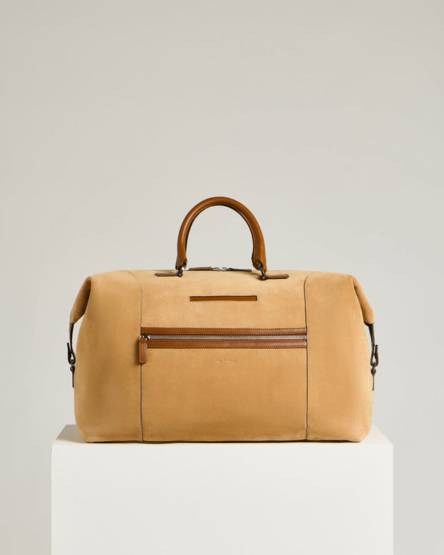SUEDE WEEKEND HOLDALL COGNAC CALFSKIN