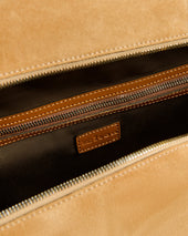 SUEDE WEEKEND HOLDALL COGNAC CALFSKIN